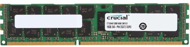 Память сервера Micron Crucial DDR3 16GB 1600 ECC REG (CT204872BB160B) CT204872BB160B фото