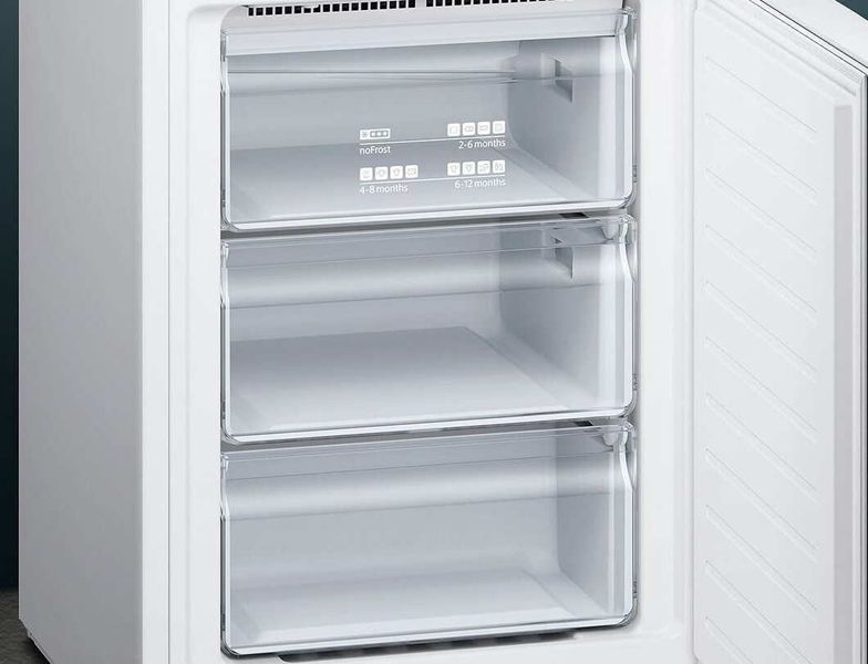 Холодильник Siemens з нижн. мороз., 203x60x67, xолод.відд.-279л, мороз.відд.-87л, 2дв., А++, NF, інв., нерж (KG39NVL316) KG39NVL316 фото