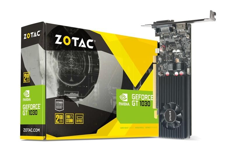 Відеокарта ZOTAC GeForce GT 1030 2GB GDDR5 Low Profile (ZT-P10300A-10L) ZT-P10300A-10L фото