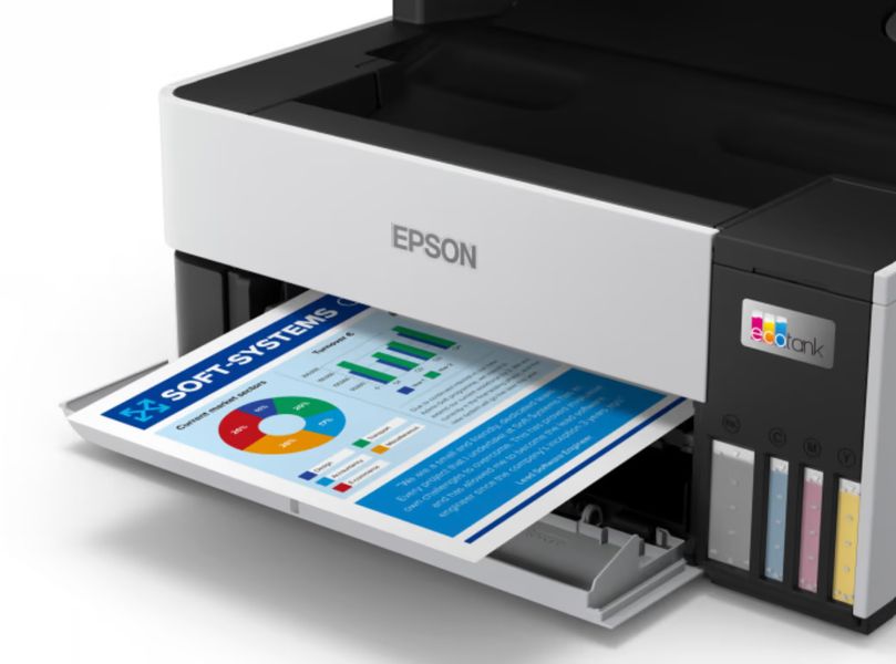 БФП ink color A4 Epson EcoTank L6490 37_23 ppm Fax ADF Duplex USB Ethernet Wi-Fi 4 inks Pigment (C11CJ88405) C11CJ88405 фото