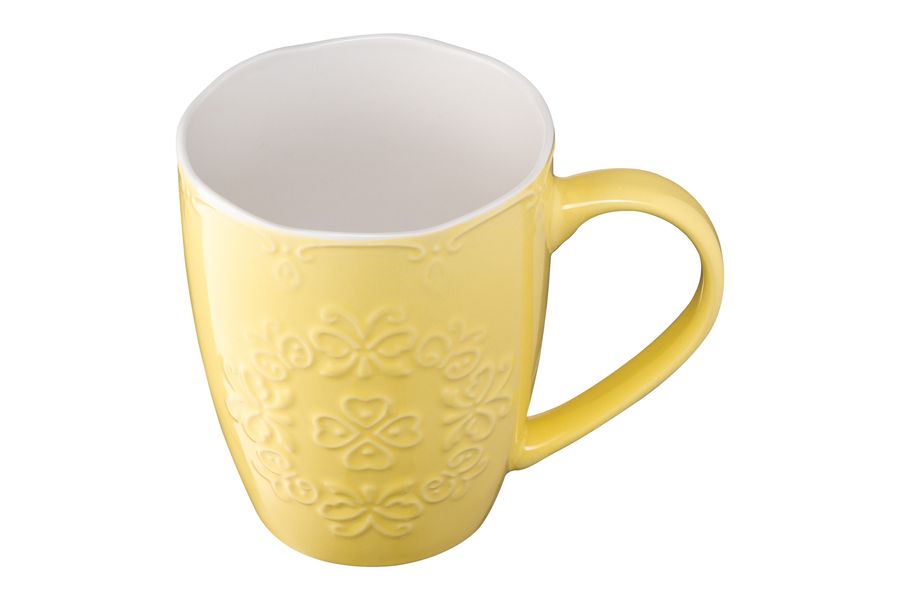 Чашка Ardesto Barocco, 330 мл, жовта, порцеляна (AR3458Y) AR3458Y фото