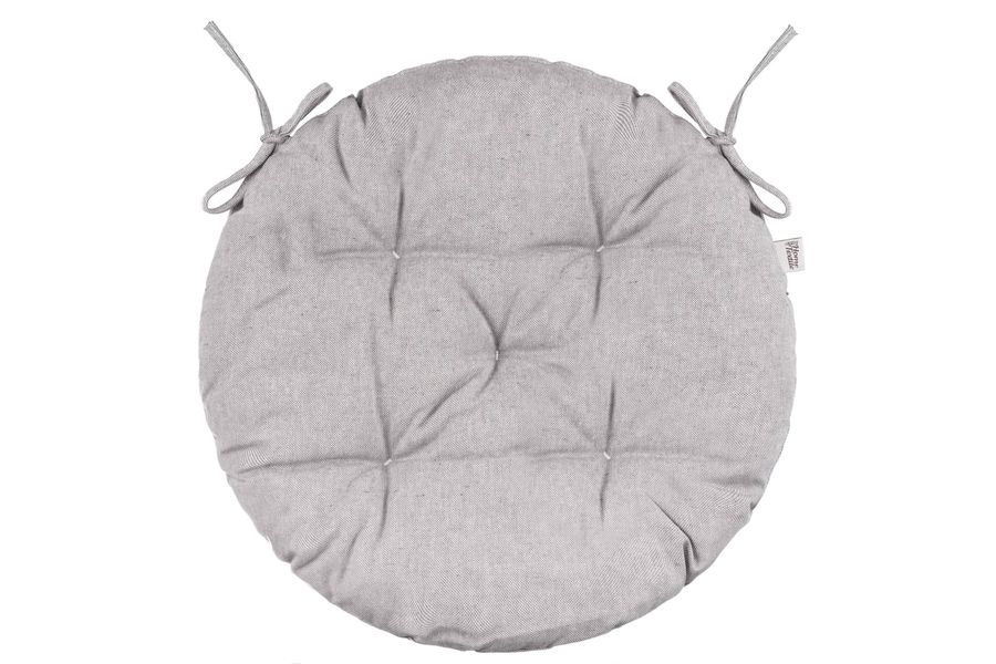 Подушка для стільця Ardesto Oliver, D-40см, 100% бавовна, нап-ч: 50% холоф, 50% пп, сірий ART03OD фото