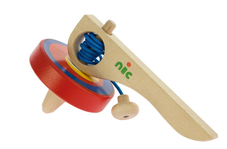 Игра деревянная Юла (красная) Nic NIC1582 - Уцінка NIC1582 фото