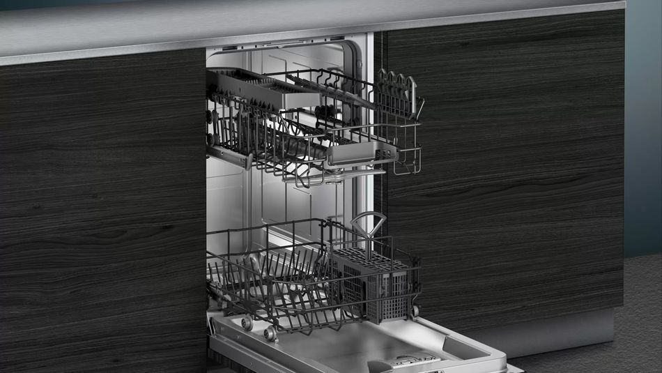 Посудомийна машина Siemens вбудовувана, 19компл., A+, 45см, дисплей, білий (SR61IX05KK) SR61IX05KK фото