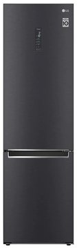 Холодильник LG з нижн. мороз., 203x60х68, холод.відд.-277л, мороз.відд.-107л, 2дв., А++, NF, інв., диспл зовн., зона св-ті, Metal Fresh, чорний матовий GW-B509SBUM GW-B509SBUM фото