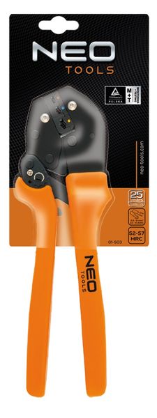 Клещи обжимные Neo Tools, для обжима наконечников 0.25-6мм кв., 250мм (01-503) 01-503 фото