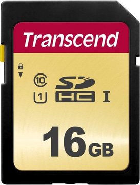 Карта памяти Transcend 16GB SDHC C10 UHS-I R95 / W60MB / s TS16GSDC500S фото