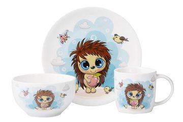 Набор детской посуды Ardesto Sweet hedgehog 3 пр., фарфор - Уцінка AR3455HS фото