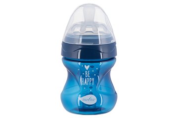 Детская Антиколиковая бутылочка Nuvita NV6012 Mimic Cool 150мл темно-синяя - Уцінка NV6012NIGHTBLUE фото