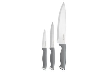 Набір ножів Ardesto Gemini Gourmet 3 пр., сірий, нержавіюча сталь, пластик (AR2103GR) AR2103GR фото