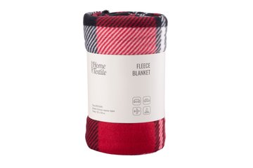 Плед Ardesto Fleece, 130x160 см, 100% полиэстер, ячейка красно-черная ART0704PB фото