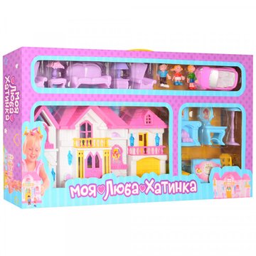 Іграшковий будиночок для ляльок з меблями та машинкою Блакитний (WD-922(Blue)) WD-922(Blue) фото