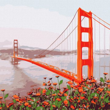 Картина за номерами "Ранковий Сан-Франциско" Ідейка 50х50 см (KHO3596) KHO3596 фото