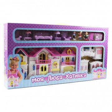 Іграшковий будиночок для ляльок WD-922 з меблями і машинкою WD-922(White) фото