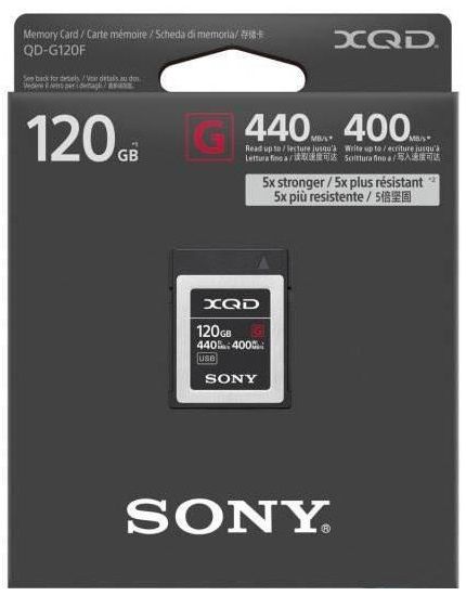 Карта памяти XQD Sony 120GB G Series R440MB / s W400MB / s (QDG120F) QDG120F фото