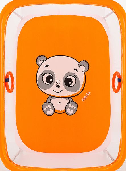 Манеж Qvatro LUX-02 мелкая сетка оранжевый (panda) BR-625007 фото
