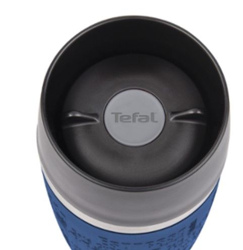 Термочашка Tefal Travel Mug, 360мл, діам60, t хол. 8г, гар.4г, нерж.сталь+пластик, синій (K3082114) K3082114 фото