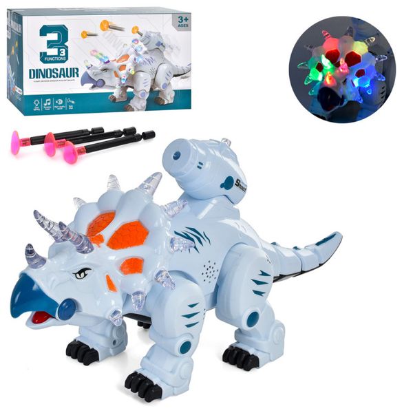 Интерактивная игрушка Динозавр 5688-28 Стреляет присосками Голубой (5688-28(Light-Blue)) 5688-28(Light-Blue) фото