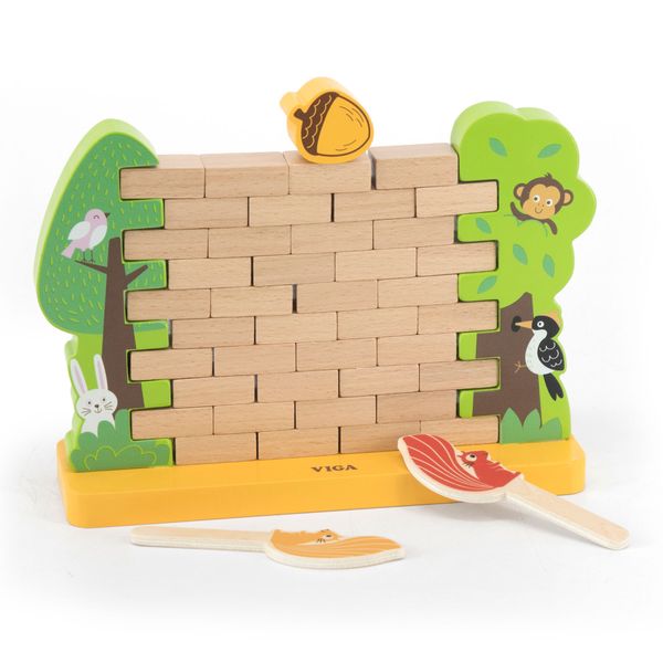 Дерев'яна настільна гра Viga Toys Стіна з цеглинок (44566) 44566 фото