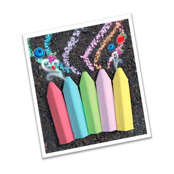 Набір ароматної кольорової крейди для малювання - ЯСКРАВЕ ЛІТО (24 кольори) 40079 фото