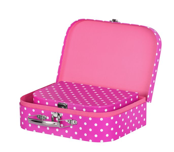 Игровой чемодан розовый в горошек Goki 60106G 60103G фото