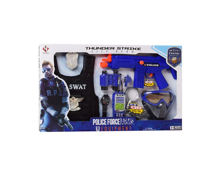 Игровой набор полицейского P013B с автоматом P013B фото