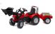 Детский трактор на педалях с прицепом и передним ковшом Falk MACCORMICK (цвет - красный) (3020AM)