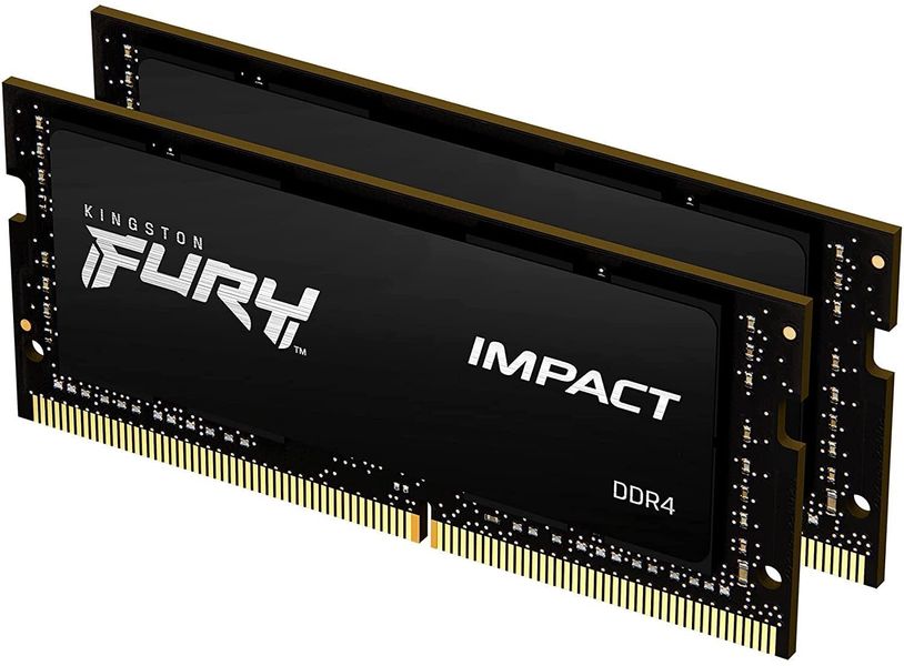 Пам'ять ноутбука Kingston DDR4 16GB KIT (8GBx2) 2666 FURY Impact (KF426S15IBK2/16) KF426S15IBK2/16 фото