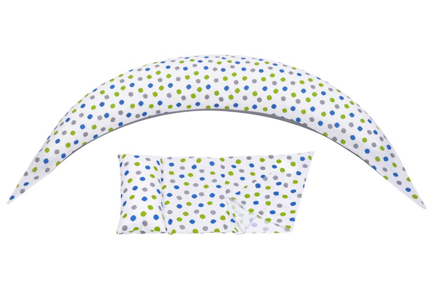 Набір аксесуарів для подушки Nuvita DreamWizard (наволочка, міні-подушка) Білий в крапку NV7101DOTS NV7101 фото