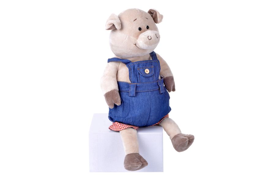 Мягкая игрушка Свинка в джинсовом комбинезоне (45 см) Same Toy (THT711) THT711 фото