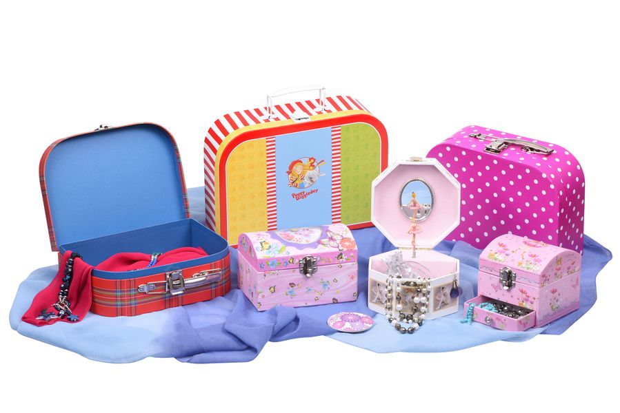 Игровой чемодан розовый в горошек Goki 60106G 60103G фото