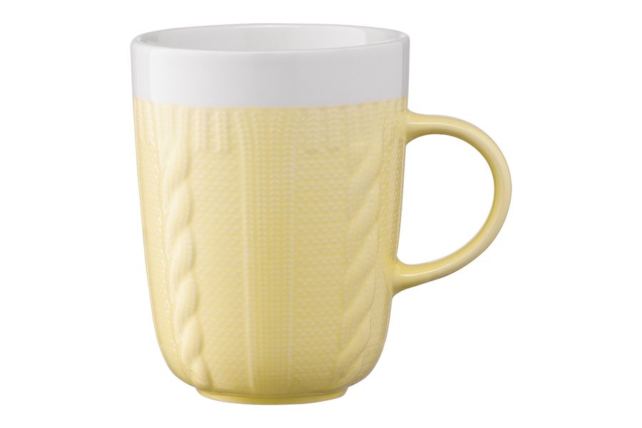 Чашка Ardesto Кnitti, 330 мл, желтая, фарфор (AR3457Y) AR3457Y фото