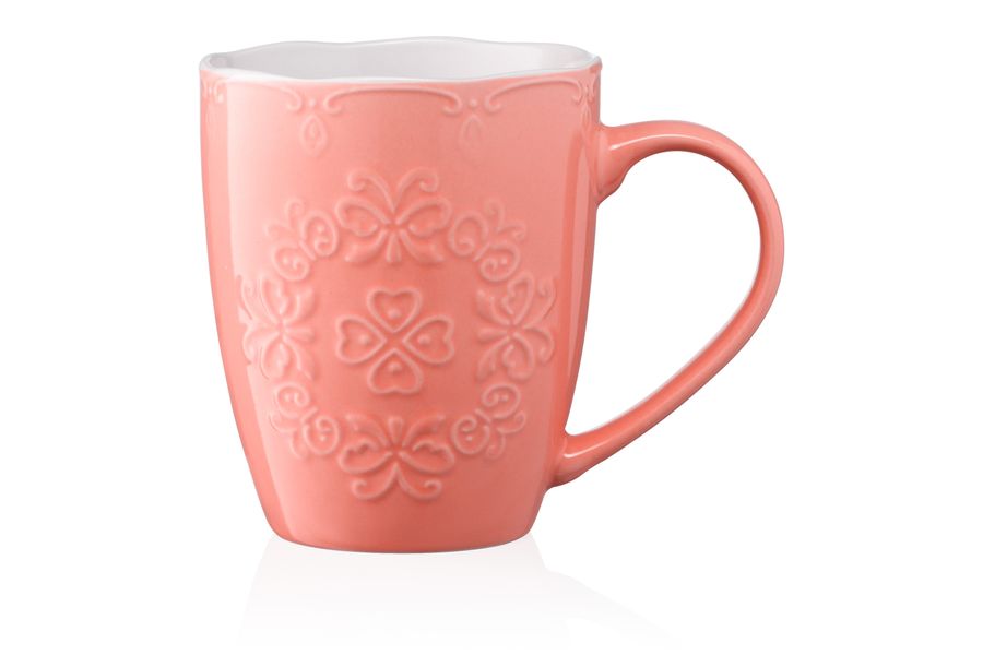 Чашка Ardesto Barocco, 330 мл, рожева, порцеляна (AR3458P) AR3458P фото