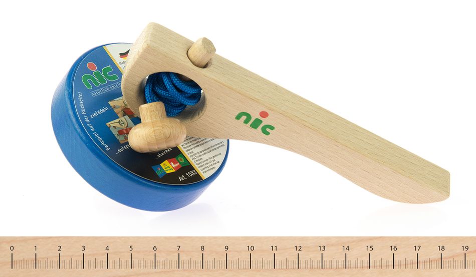 Гра дерев'яна Дзига (синя) Nic NIC1583 - Уцінка NIC1583 фото