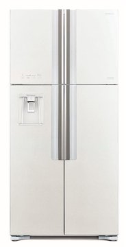 Холодильник Hitachi багатодверний, 184x86х75, холод.відд.-396л, мороз.відд.-144л, 4дв., А+, NF, інв., зона нульова, диспенсер, білий (скло) (R-W660PUC7GPW) R-W660PUC7GPW фото
