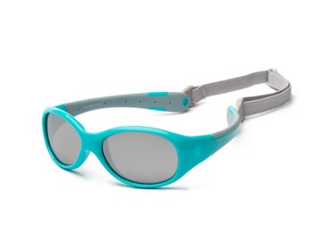 Дитячі сонцезахисні окуляри Koolsun KS-FLAG000 бірюзово-сірі серії Flex (Розмір: 0+)