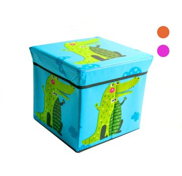 Коробка-пуфик для игрушек Крокодил MR 0364-1, 31-31-31 см MR 0364-1(Blue) фото