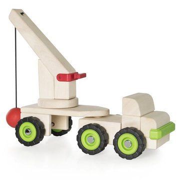 Велика машинка Guidecraft Block Science Trucks Стінобитна машина дерев'яна 45 см (G7533) G7533 фото