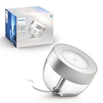 Настольный светильник умный Philips Hue Iris, 2000K-6500K, RGB, ZigBee, Bluetooth, дым, серебряный 929002376701 фото