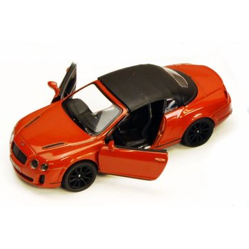 Автомодель легкова BENTLEY CONTINENTAL CONVERTIBLE (2010) 1:38, 5'' Помаранчевий (KT5353W(Orange)) KT5353W(Orange) фото