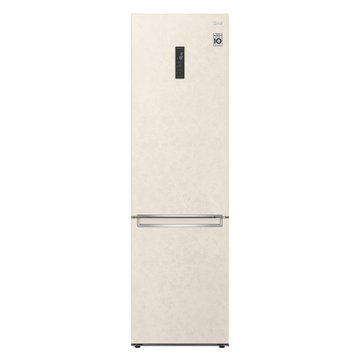 Холодильник LG з нижн. мороз., 203x60х68, холод.відд.-277л, мороз.відд.-107л, 2дв., А++, NF, інв., диспл зовн., зона св-ті, бежевий GW-B509SEKM GW-B509SEKM фото