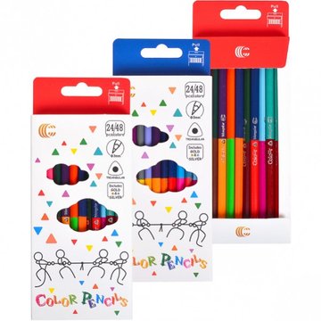 Дитячі двосторонні олівці для малювання White gold "C" 24-48, 48 кольорів C24-48 фото
