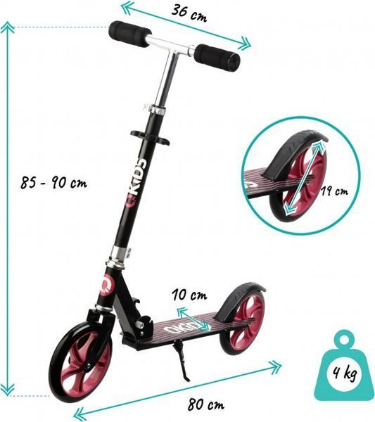Самокат QKIDS WEISS (колір -black/pink) KIDS00033 фото