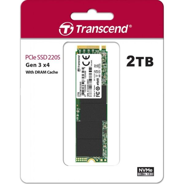 Накопичувач SSD Transcend M.2 2TB PCIe 3.0 MTE220S (TS2TMTE220S) TS2TMTE220S фото