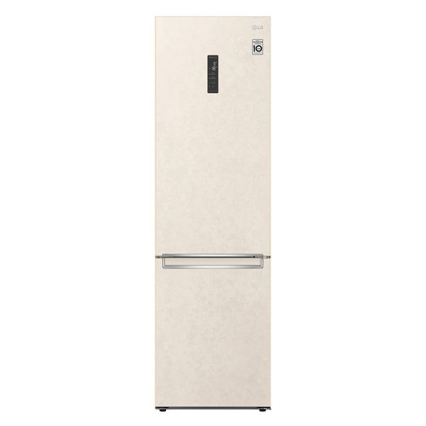 Холодильник LG з нижн. мороз., 203x60х68, холод.відд.-277л, мороз.відд.-107л, 2дв., А++, NF, інв., диспл зовн., зона св-ті, бежевий (GW-B509SEKM) GW-B509SEKM фото