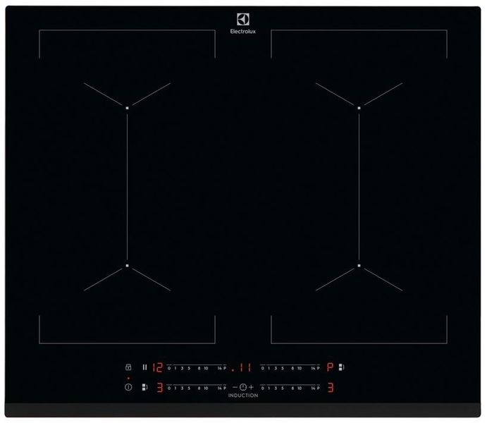Варильна поверхня Electrolux індукційна, 60см, розширена зона, чорний (EIV644) EIV644 фото