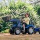 Детский трактор на педалях с прицепом и передним ковшом Falk (цвет - синий) (3090M)