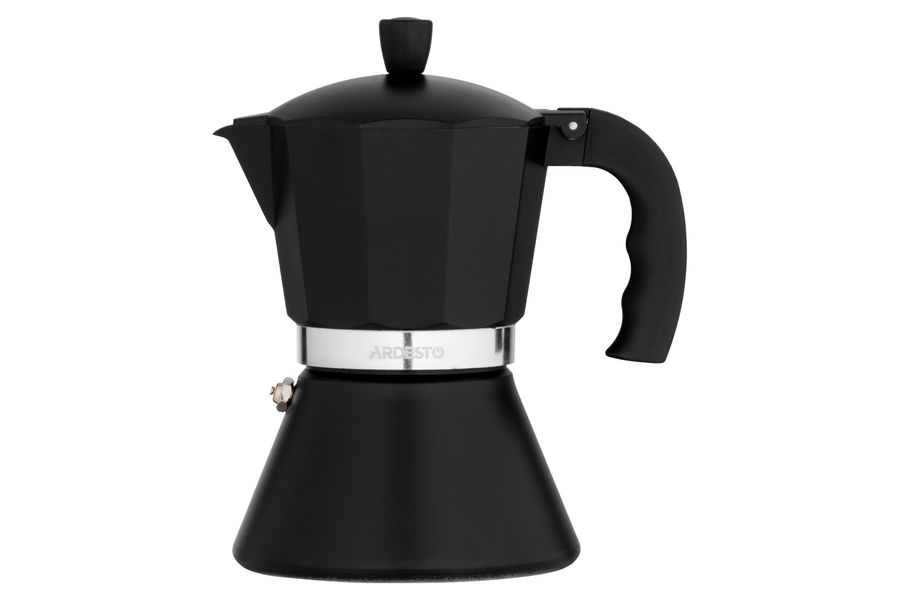 Гейзерна кавоварка Ardesto Gemini Trento, 6 чашок, чорний, алюміній (AR0806AIB) AR0806AIB фото