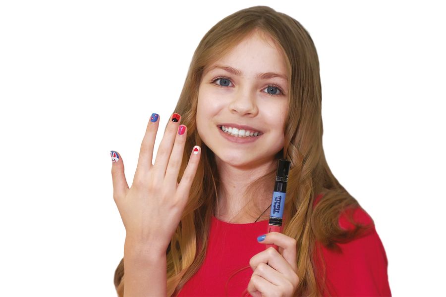 Дитячий лак-олівець для нігтів Malinos Creative Nails на водній основі (2 кольори чёрній + білий) MA-303000 фото