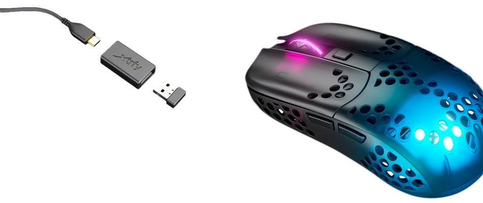 Миша Xtrfy MZ1, WL/USB-A, RGB, Чорний (MZ1W-RGB-BLACK) MZ1W-RGB-BLACK фото
